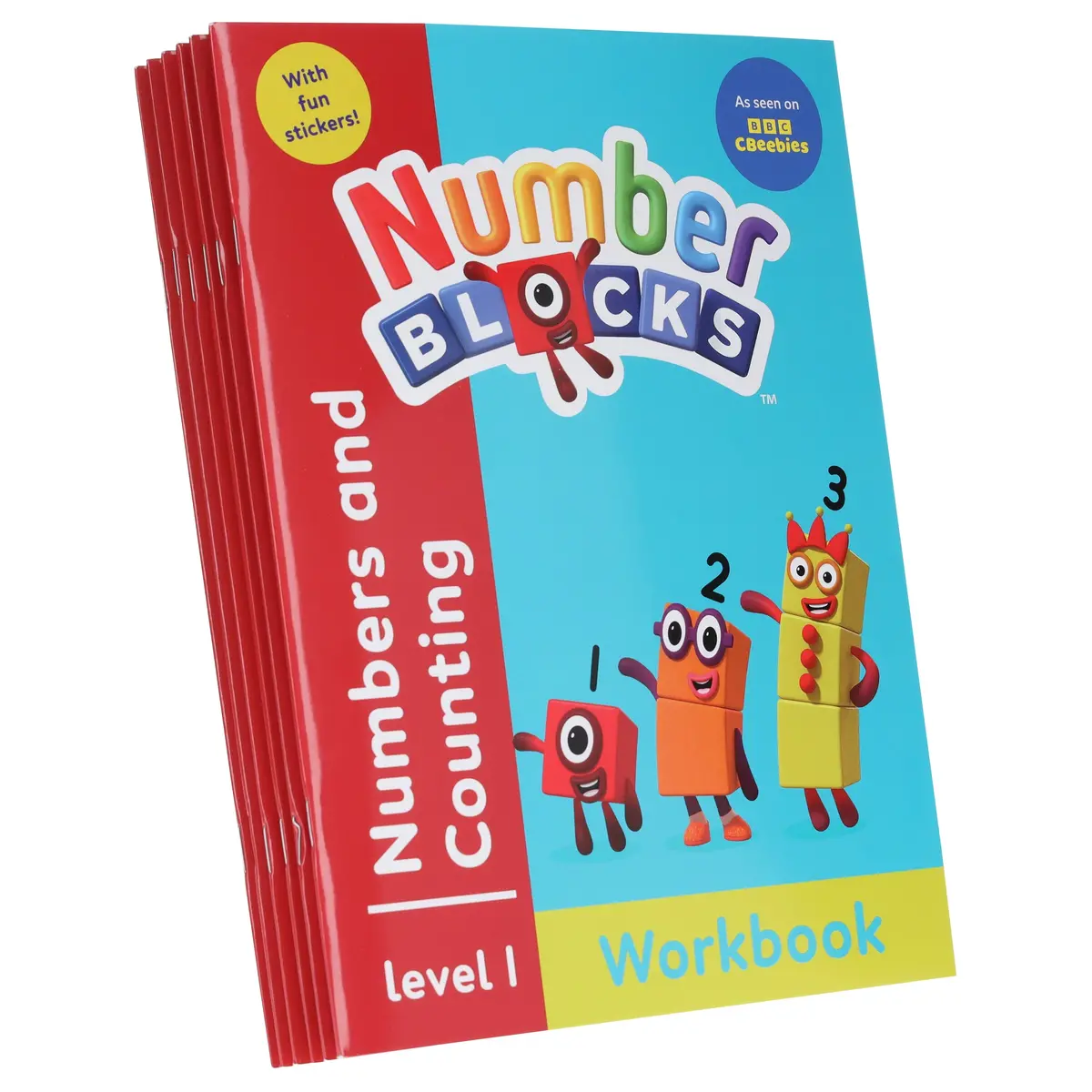 Numberblocks And Alphablocks Red Level 1 Collection 6 Workbooks Set With Fun Stickers - Ages 3-5 - Paperback 1