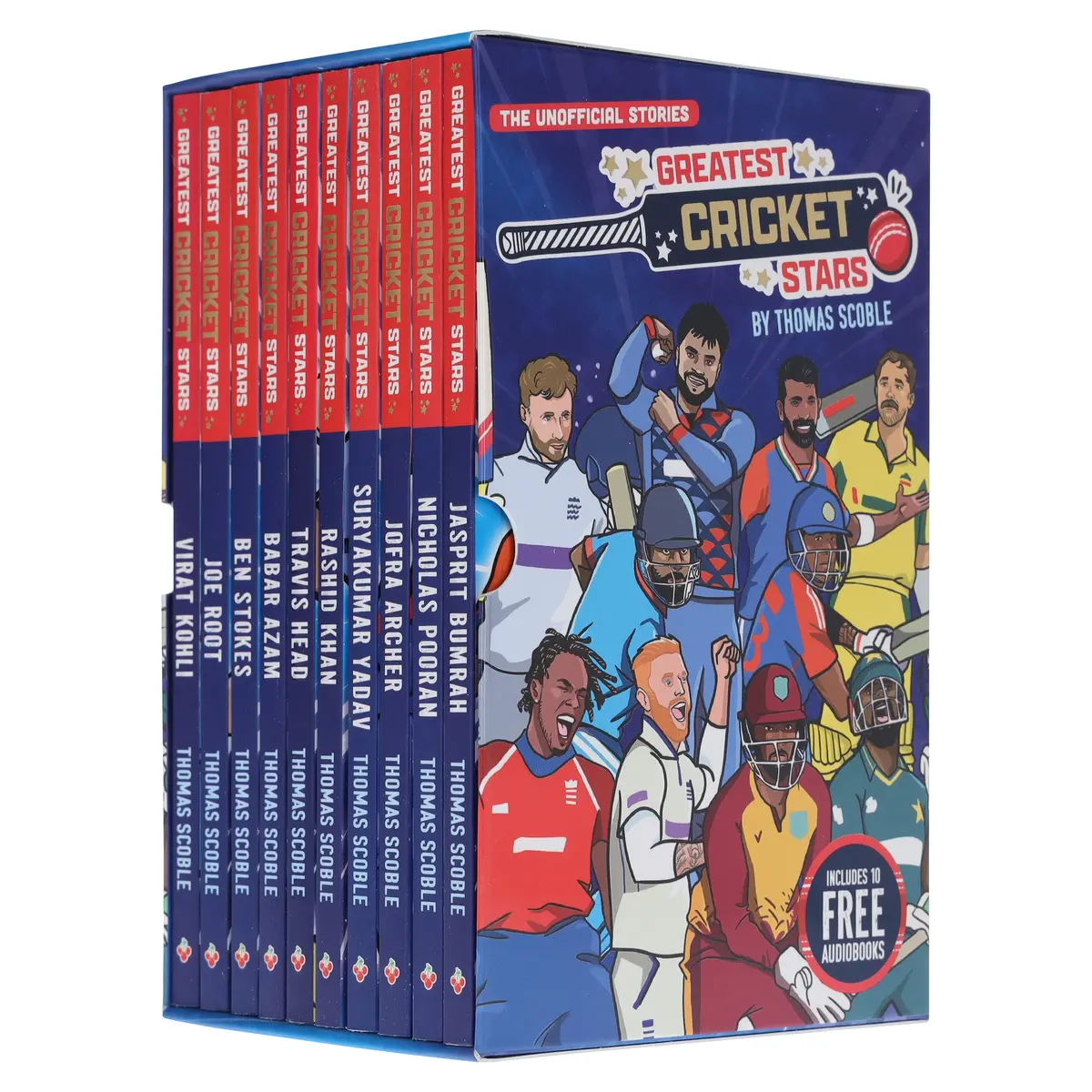 The Greatest Cricket Stars By Thomas Scoble 10 Books Collection Box Set (Includes Free Audiobooks)- Ages 7-9 - Paperback 1
