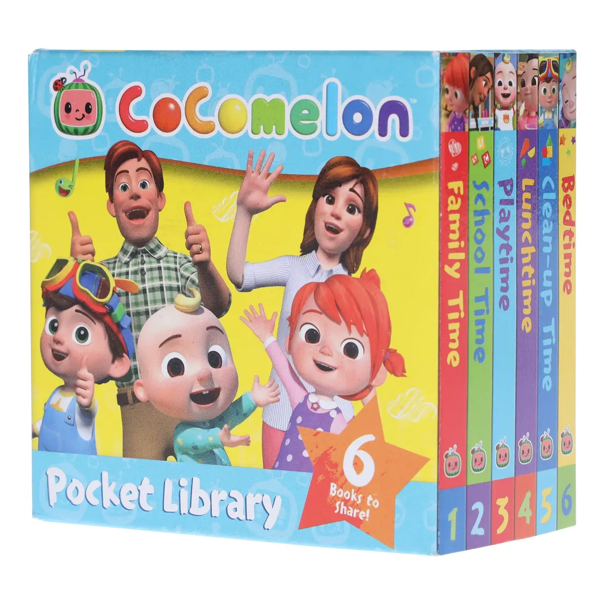 Cocomelon Pocket Library: Illustrated 6 Mini Books Collection Box Set - Ages 1-4 - Board Book 1
