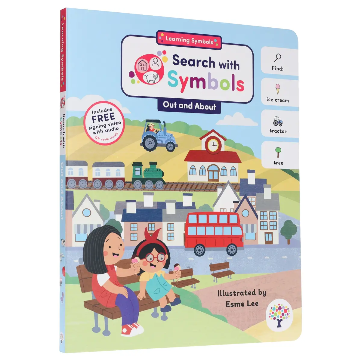 Search With Symbols: Out And About By Every Cherry Publishing (Includes Free Signing Video With Audio)- Ages 3+ - Board Book 1