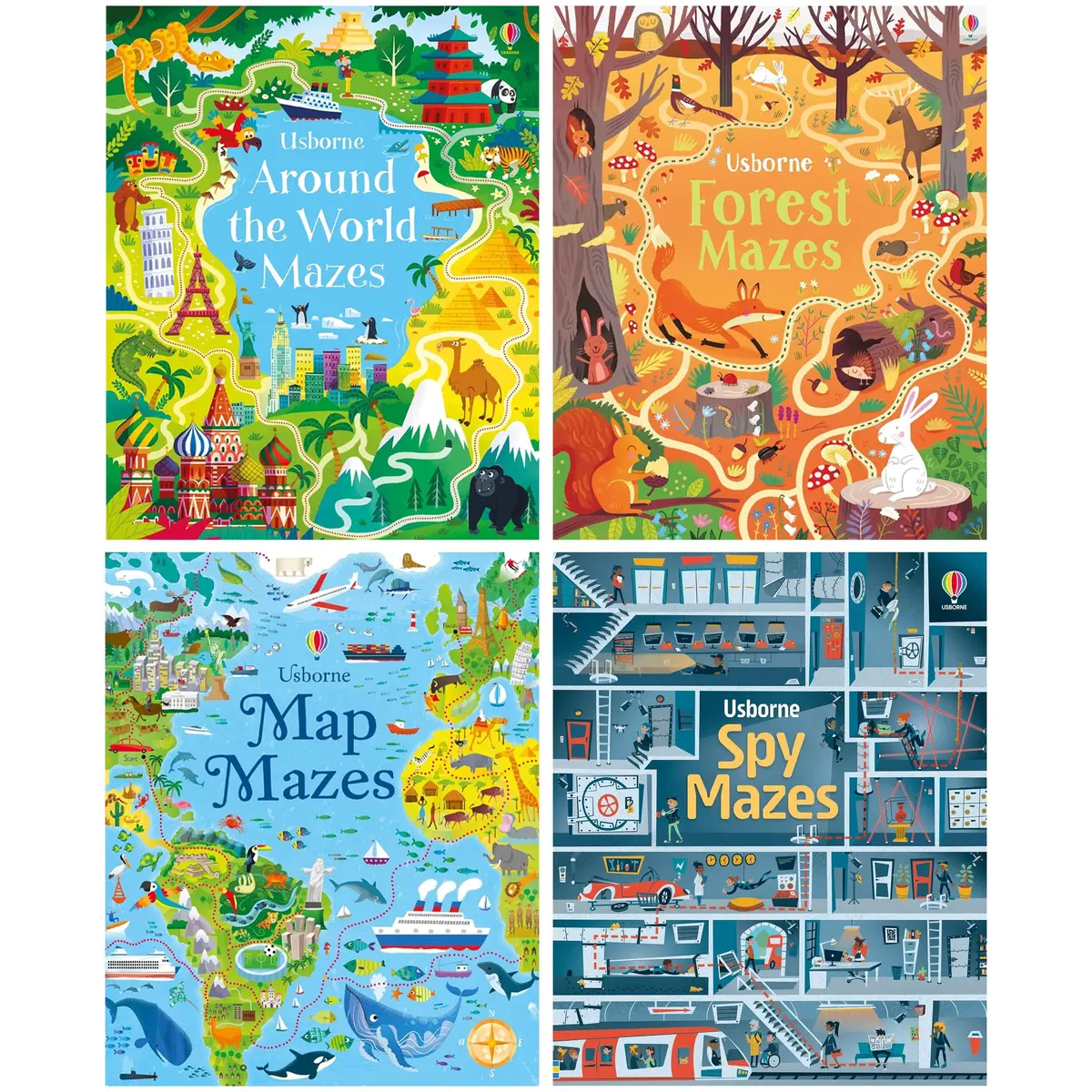 Usborne Mazes Series By Sam Smith 4 Books Collection Set - Ages 5+ - Paperback 1