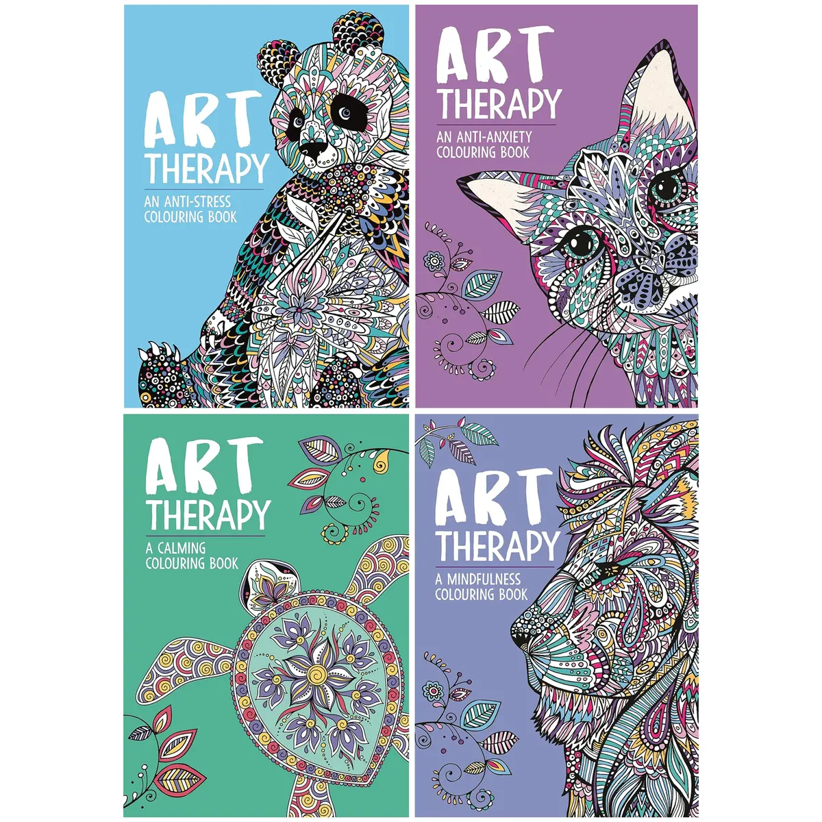 Art Therapy Colouring Series 4 Books Collection Set - Non Fiction - Paperback 1