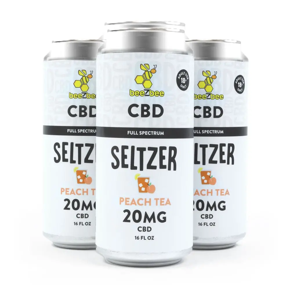 Cbd Seltzer - Peach Tea 1
