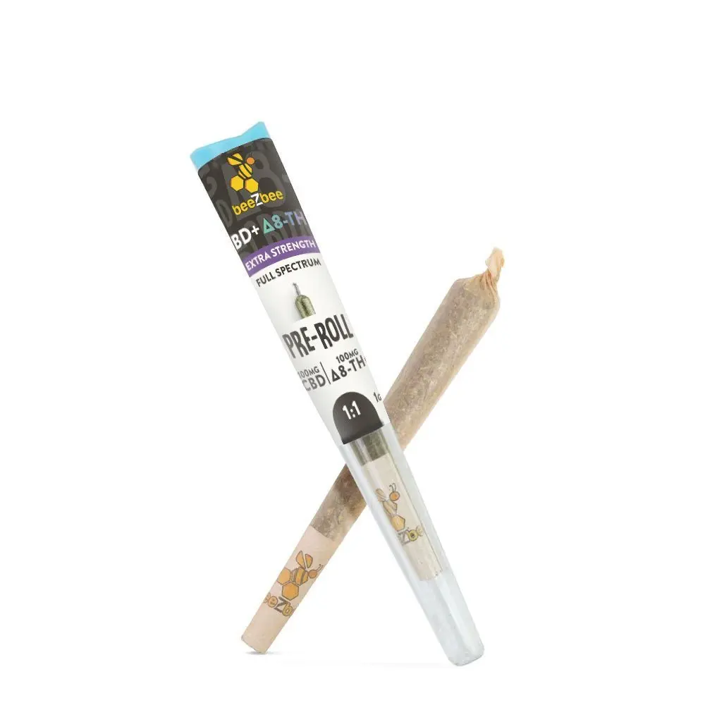Cbd+Delta-8 Thc Pre-Rolls, Extra Strength 1