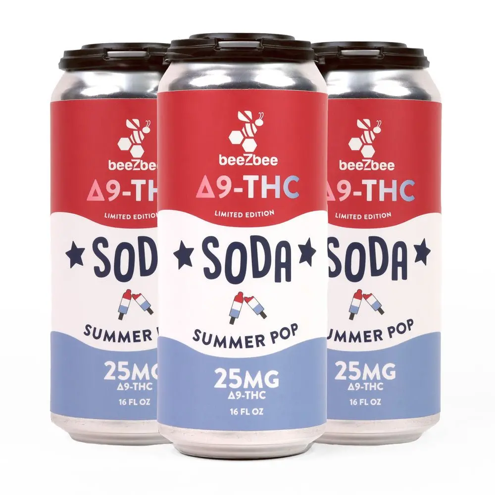 Delta-9 Thc Soda In Limited Edition Summer Pop - 4 Pack 1