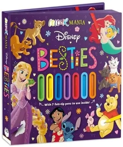 Disney: Colourmania Besties With 7 Felt-Tip Pens To Use Inside - Ages 4-6 - Paperback 1