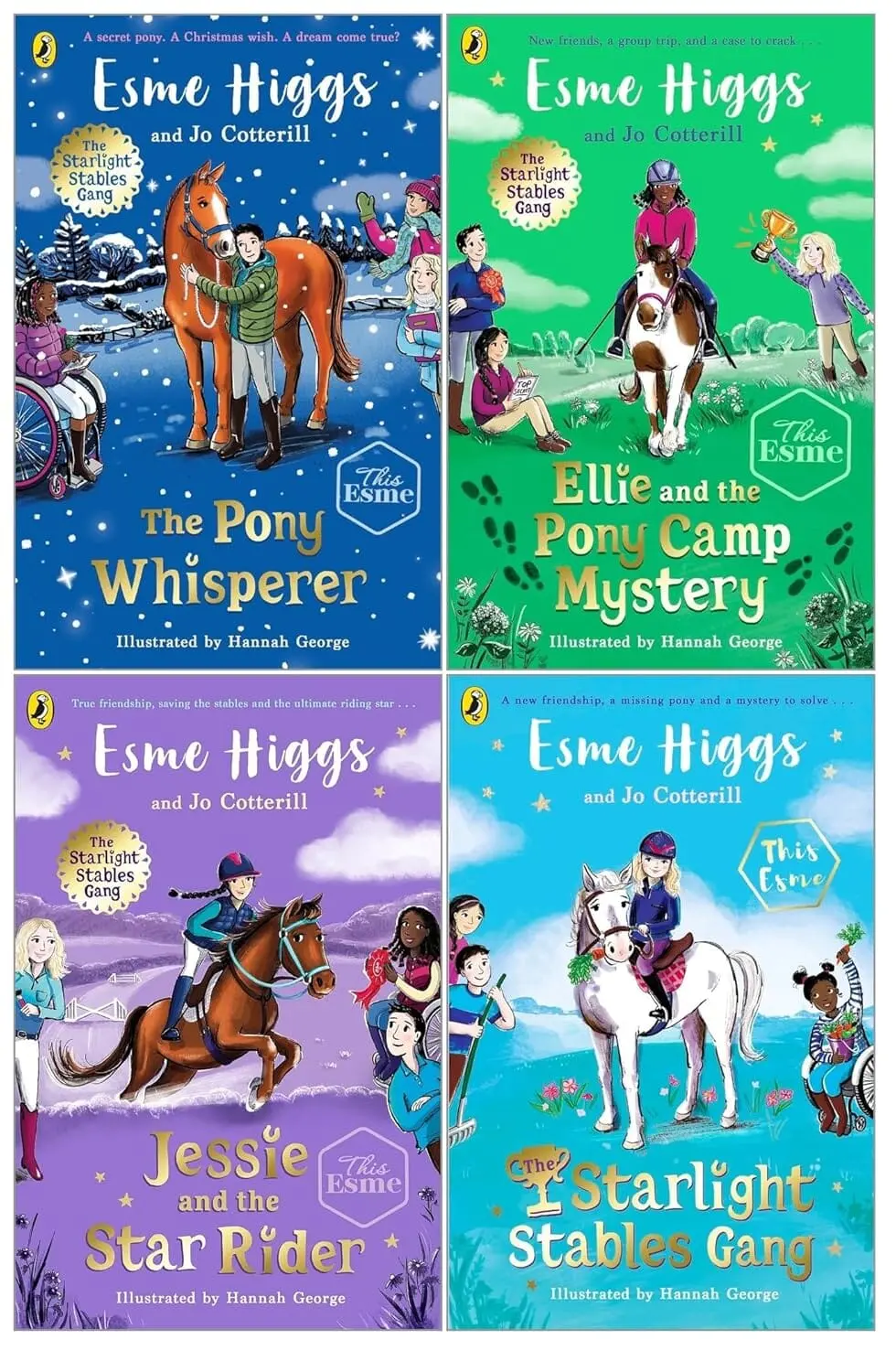 The Starlight Stables Gang Series By Esme Higgs & Jo Cotterill Illustrated 4 Books Collection Set - Ages 8-12 - Paperback 1