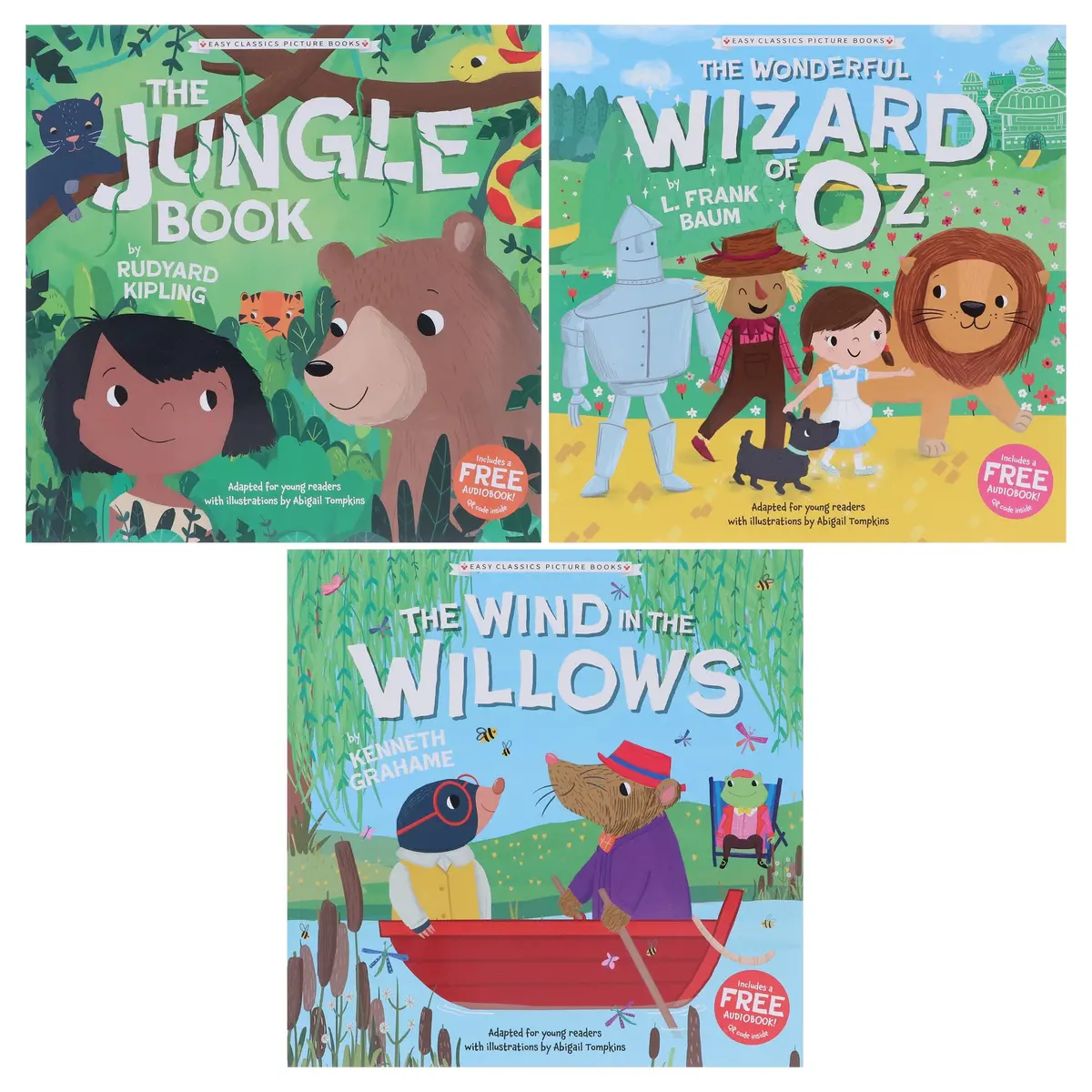 Easy Classics Collection Illustrated 3 Picture Books Set (Includes A Free Audiobook!) - Ages 3-5 - Paperback 1