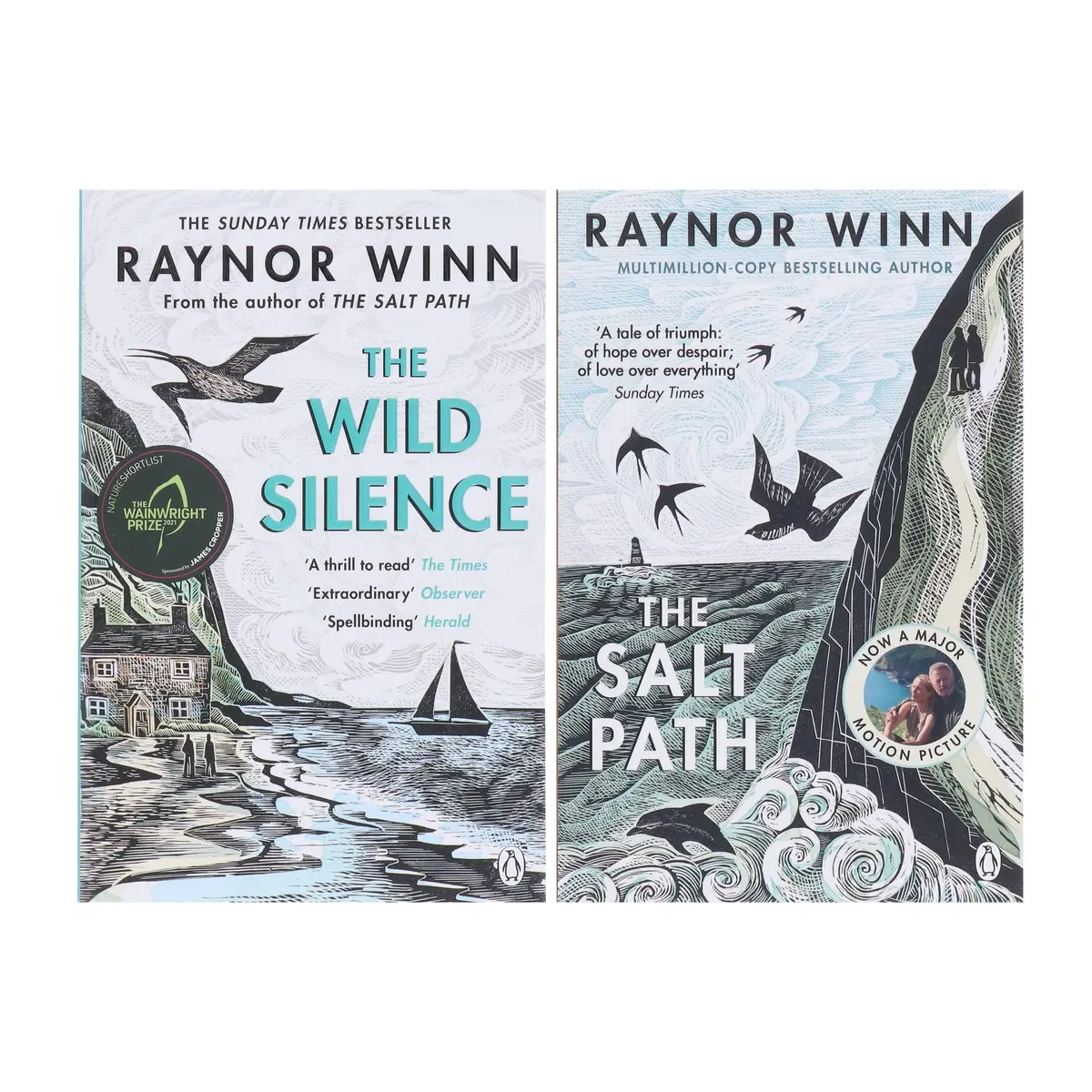 Raynor Winn Collection (The Wild Silence & The Salt Path) 2 Books Set - Non Fiction - Paperback 1