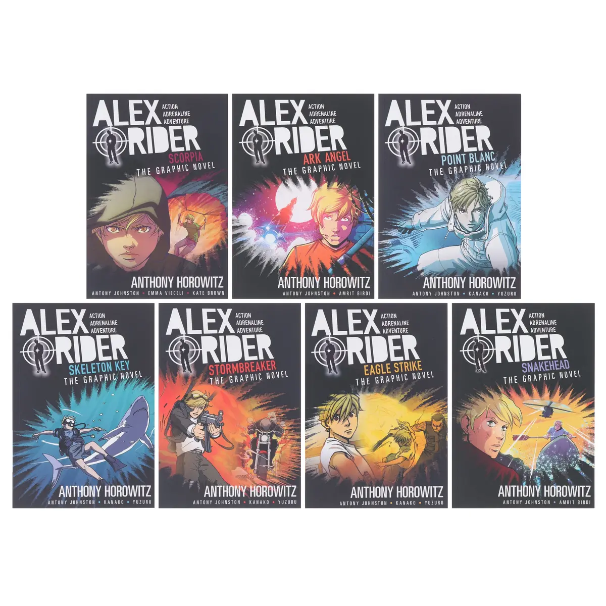 Damaged - Alex Rider By Anthony Horowitz 7 Graphic Novel Adventures Set - Ages 8-16 - Paperback - I 33 1