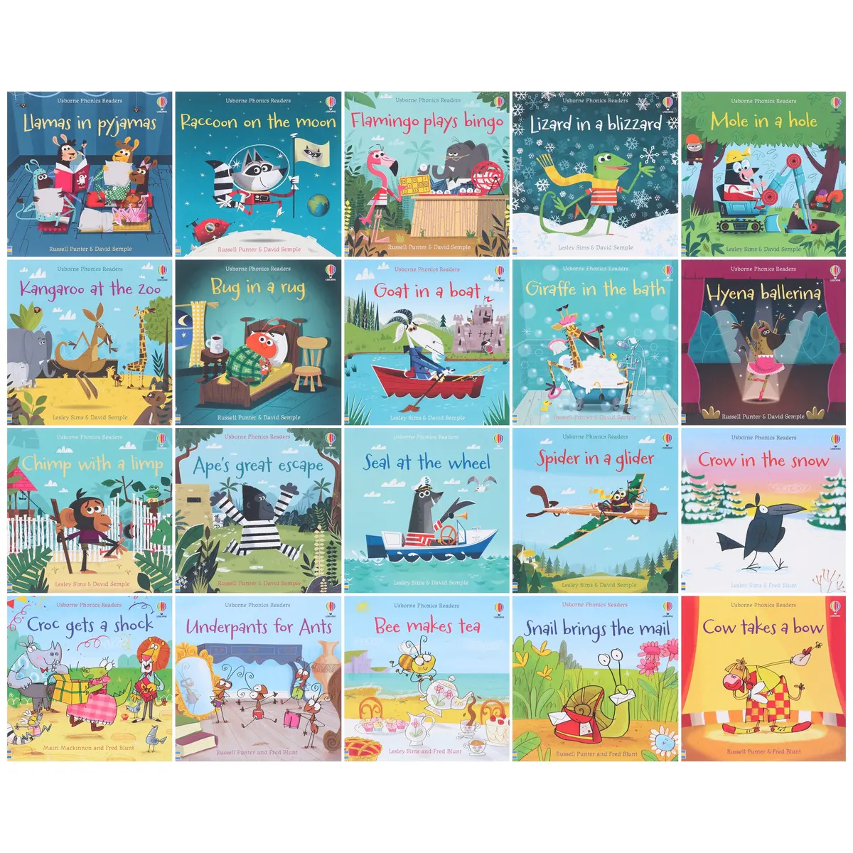 Damaged - Usborne First Phonics Reading Library 20 Books - Ages 0-5 - Paperback - T 33 1