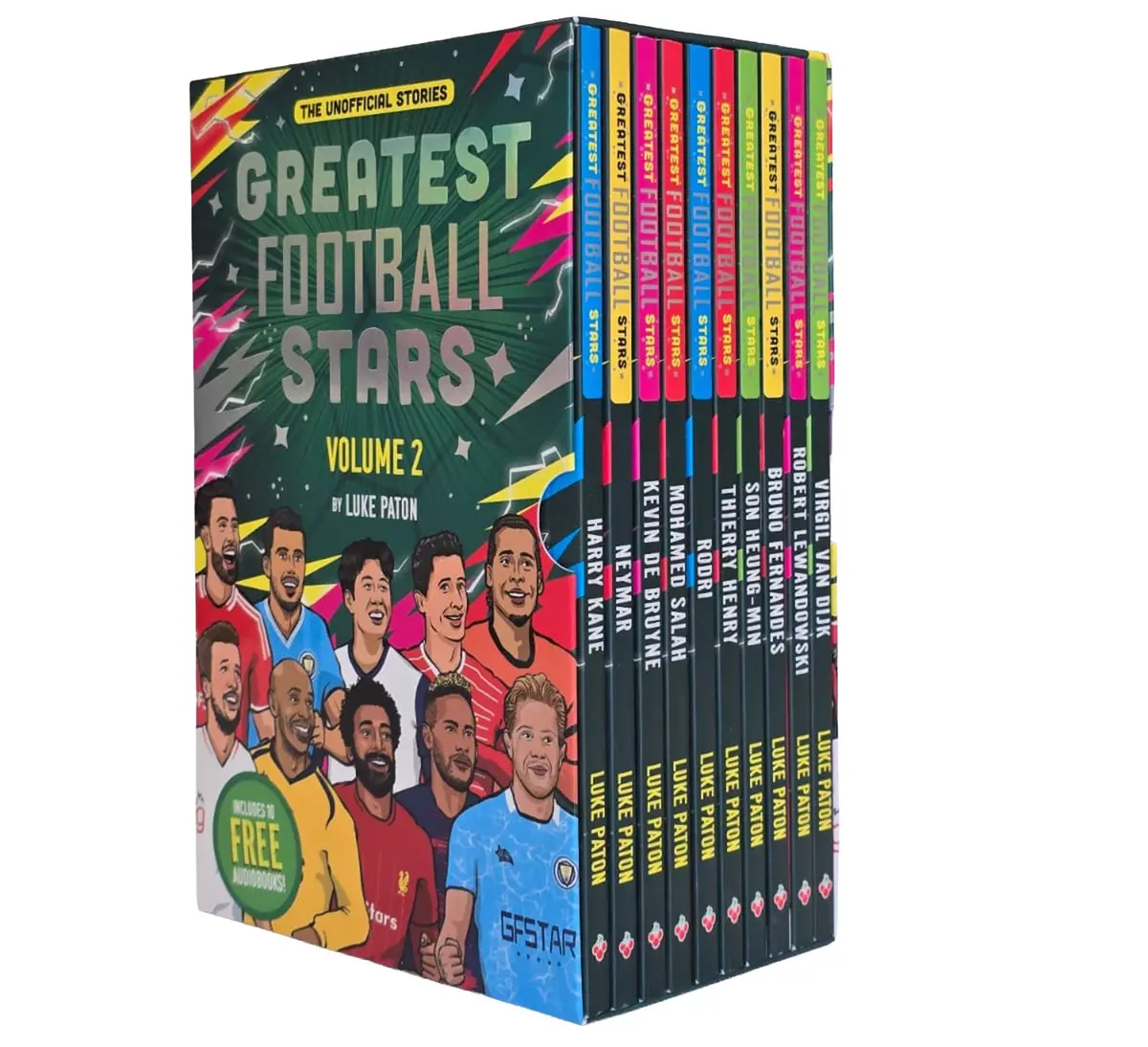 The Greatest Football Stars (Volume 2) By Luke Paton 10 Books Collection Box Set (Includes 10 Free Audiobooks!) - Ages 7-9 - Paperback 1