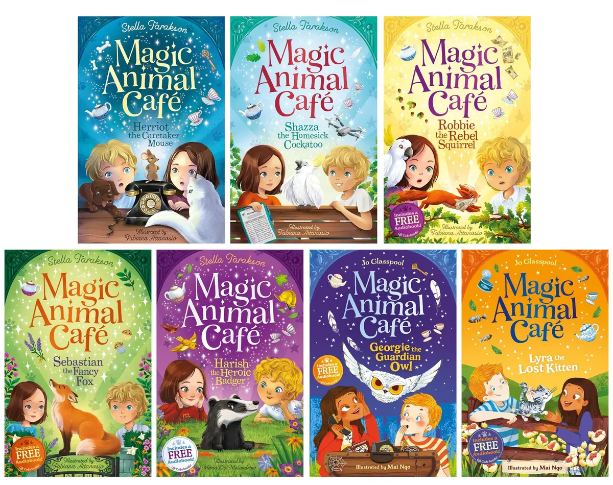Magic Animal Cafe Series By Stella Tarakson & Jo Glasspool 7 Books Collection Set (Includes A Free Audiobooks!) - Ages 7-9 - Paperback 1