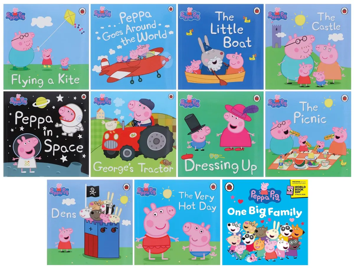 Peppa Pig Series & One Big Family: A World Book Day 2026 By Ladybird 11 Picture Books Collection Set - Ages 2-6 - Paperback 1