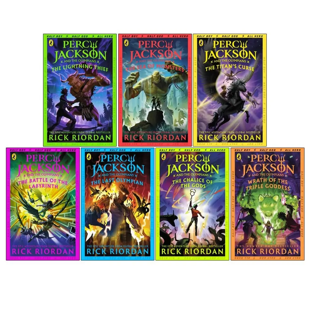 Percy Jackson And The Olympians Series (Book 1-7) By Rick Riordan 7 Books Collection Set - Ages 9+ - Paperback 1
