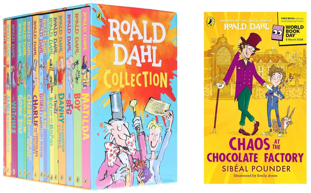 Roald Dahl Collection With Chaos At The Chocolate Factory (World Book Day 2026) 17 Books Collection Set - Ages 7-9 - Paperback 1