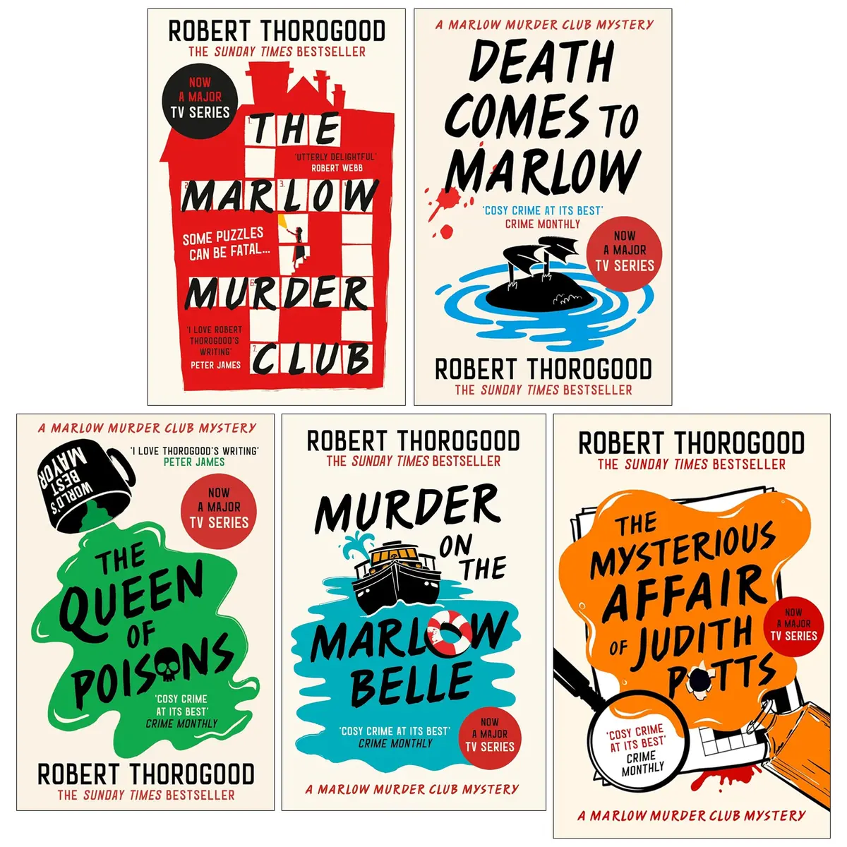 The Marlow Murder Club Mysteries By Robert Thorogood 5 Books Collection Set - Fiction - Paperback/Hardback 1