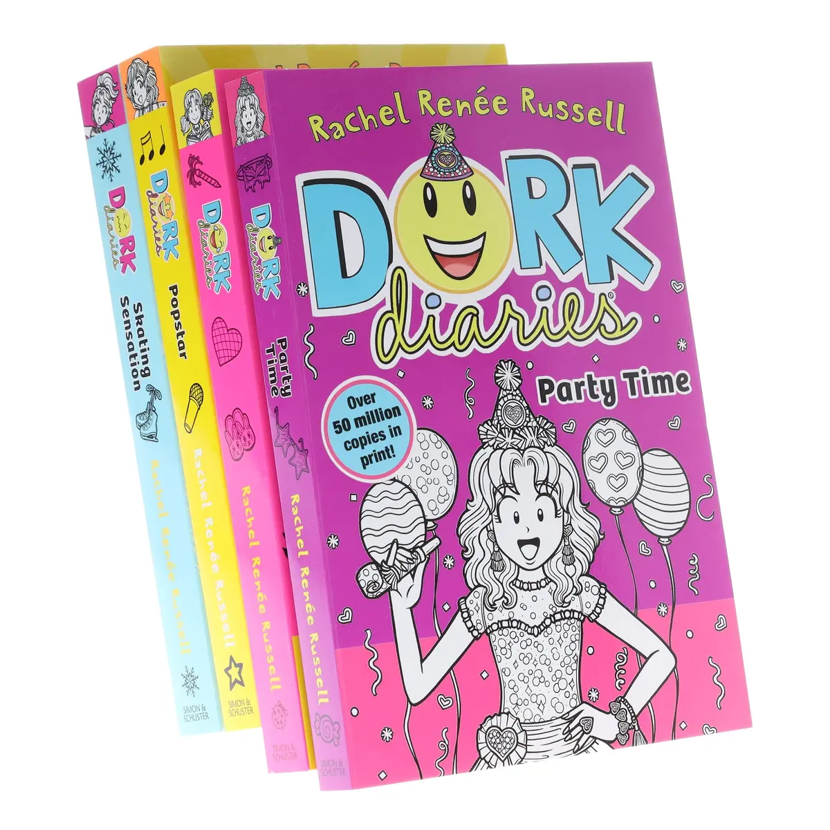 Dork Diaries Series (Book 1-4) By Rachel Renee Russell 4 Books Collection Set - Ages 9-14 - Paperback 1