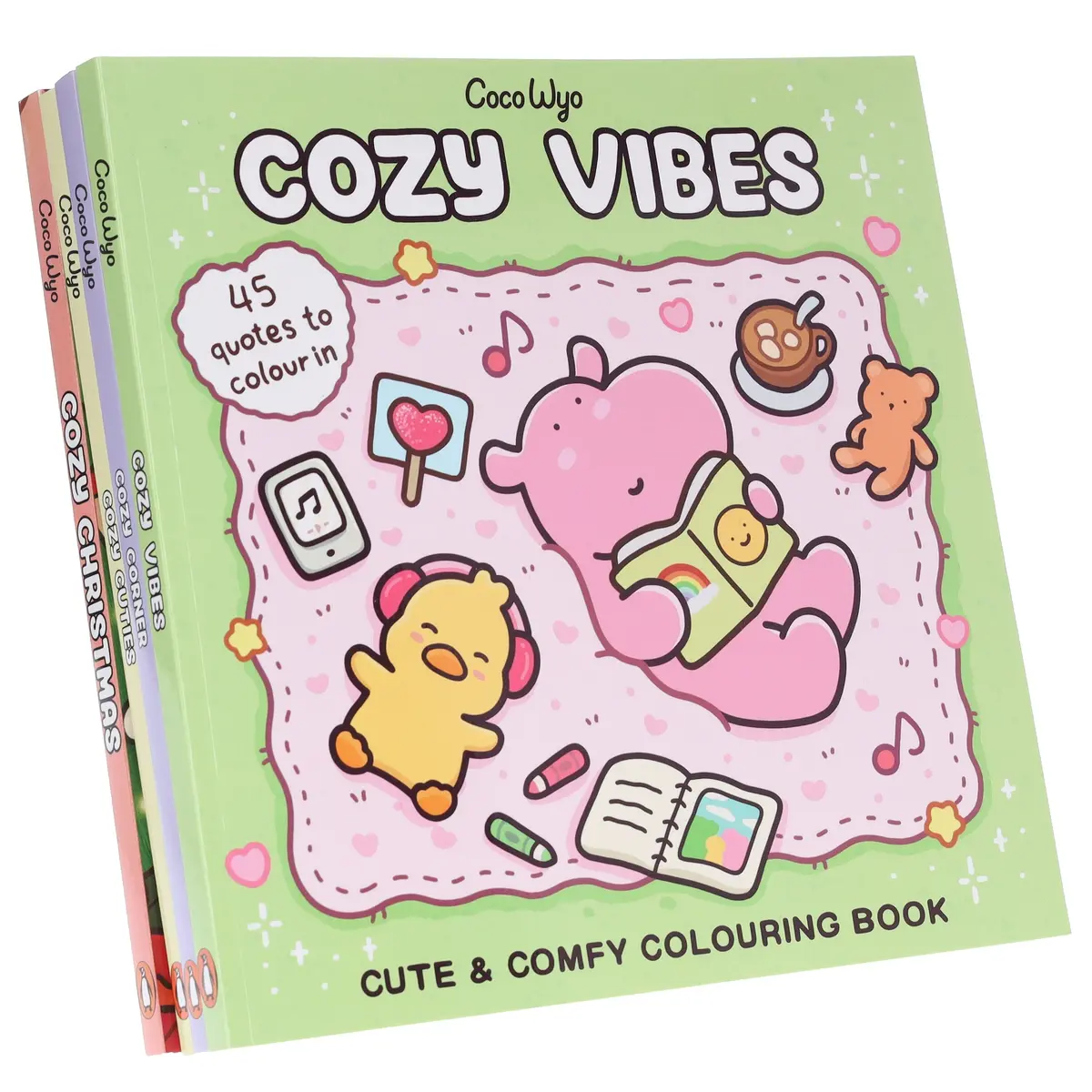 Coco Wyo: A Cute & Comfy 4 Colouring Books Set - Ages 8+ - Paperback 1
