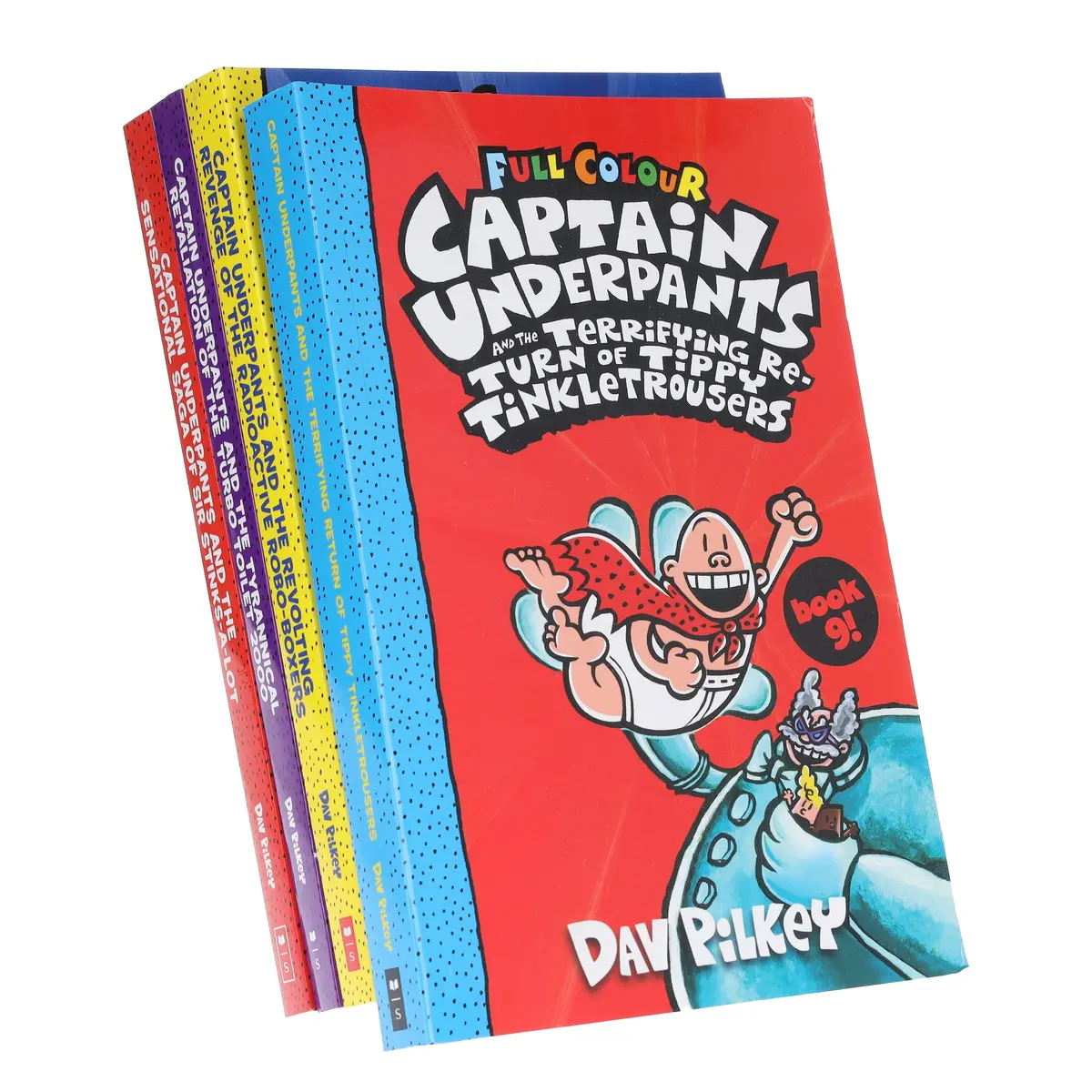 Captain Underpants Full Colour Series (Book 9-12) Collection By Dav Pilkey 4 Books Set - Ages 7-11 - Paperback 1