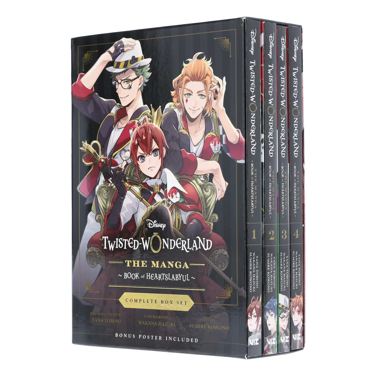 Disney Twisted-Wonderland: The Manga - Book Of Heartslabyul 4 Books Complete Box Set - Manga - Paperback 1