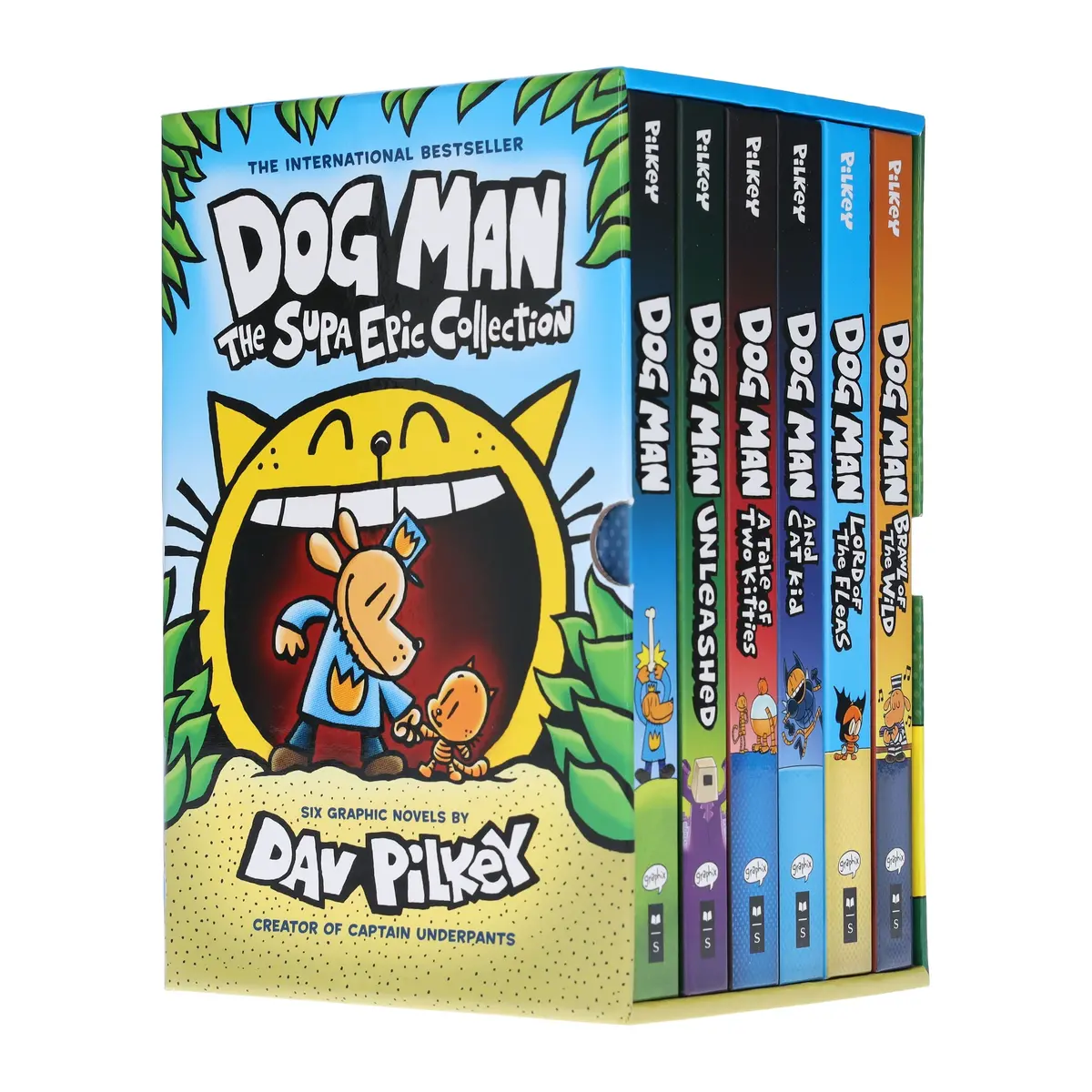 Dog Man: The Supa Epic Collection By Dav Pilkey 6 Books Box Set - Ages 7-9 - Hardback 1