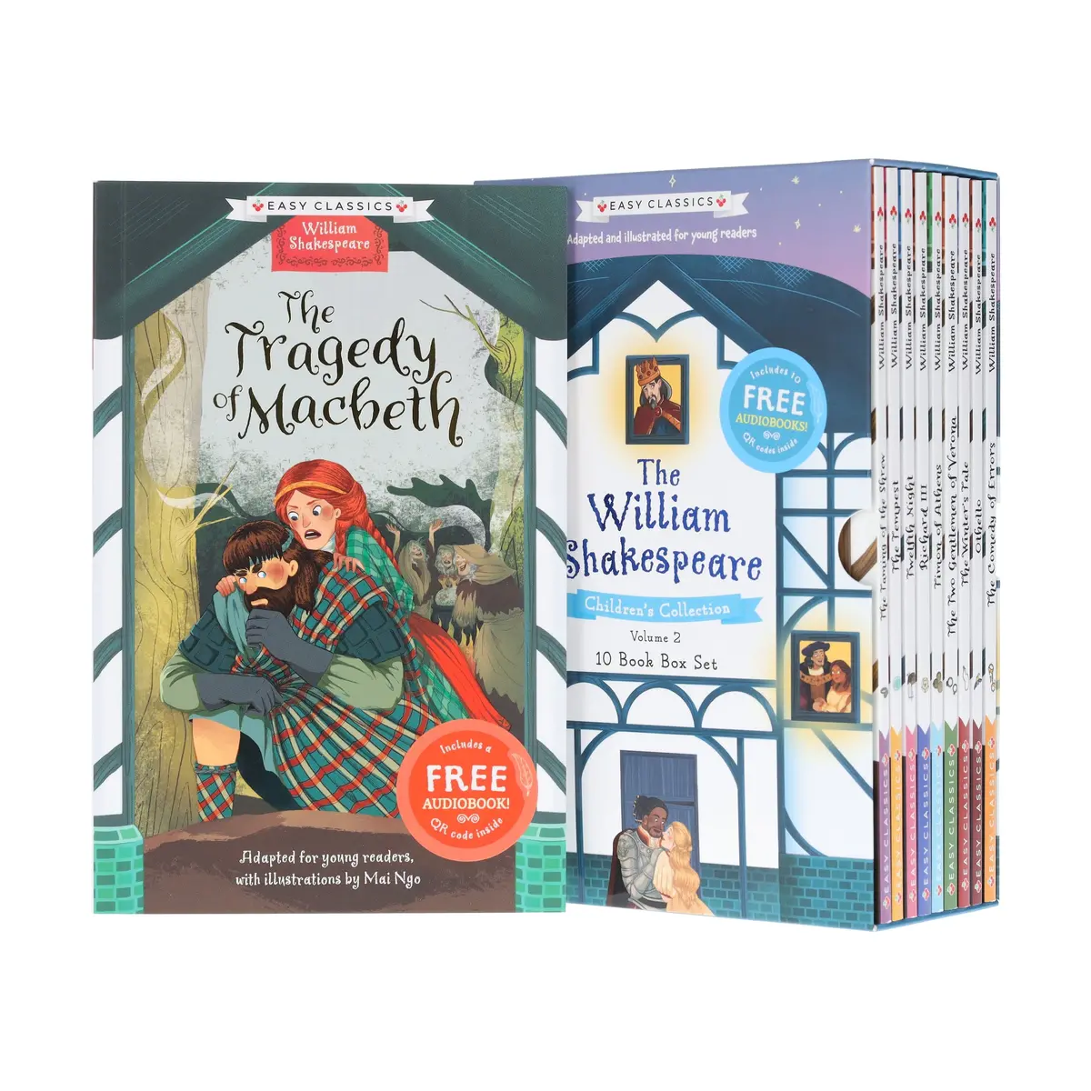 Easy Classics: The William Shakespeare Children's Collection By Gemma Barder (Volume 2) 10 Books Box Set - Ages 7-9 - Paperback 1