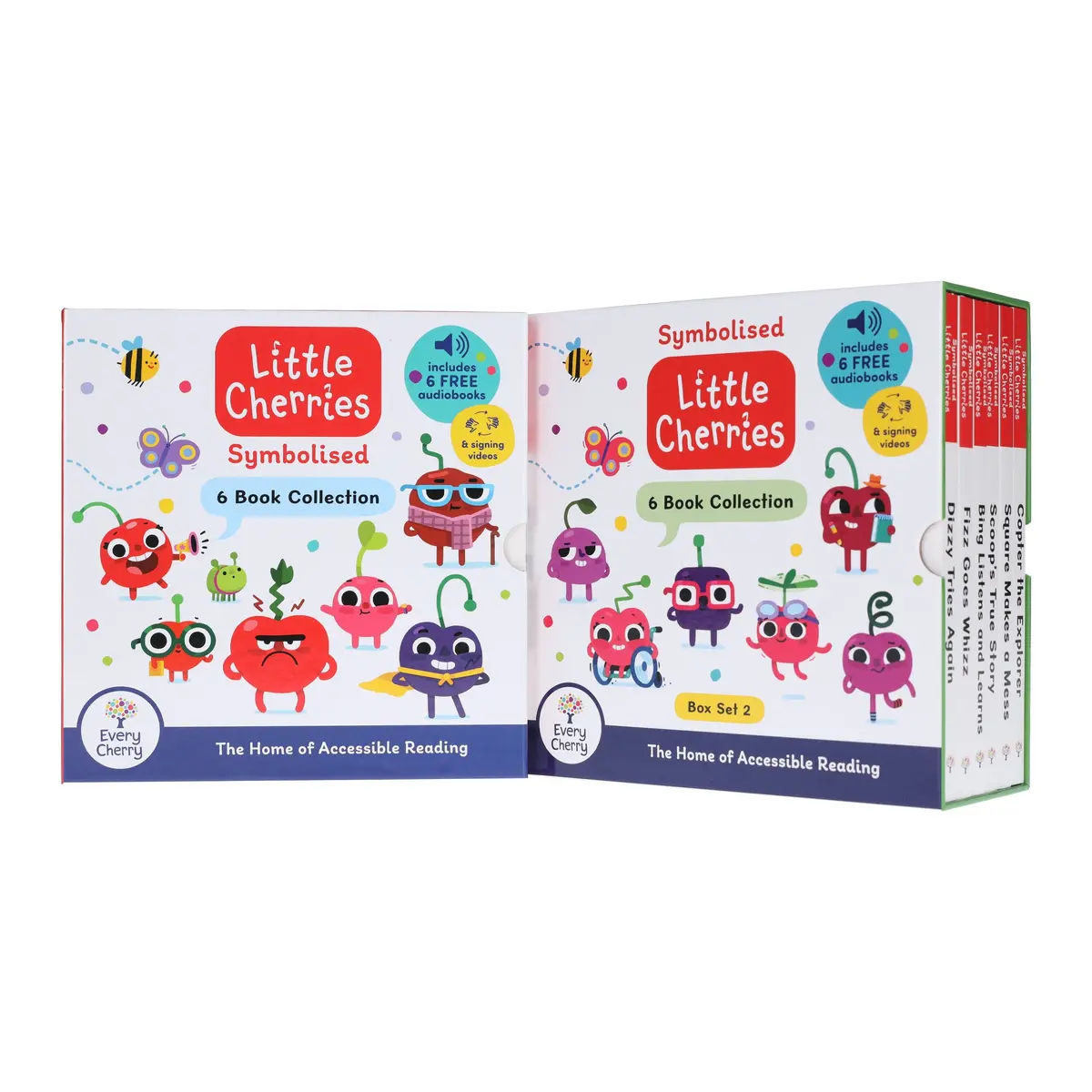 Symbolised Little Cherries Box Set 1 & 2: Illustrated 12 Books Collection Box Set (12 Free Audio Books Included) - Ages 5-7 - Paperback 1