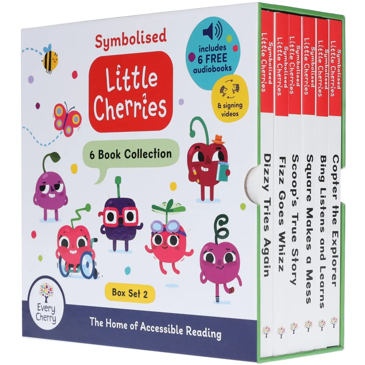 The Symbolised Little Cherries: 6 Book Collection (Box Set 2) Includes 6 Free Audiobooks - Ages 5-7 - Board Book 1