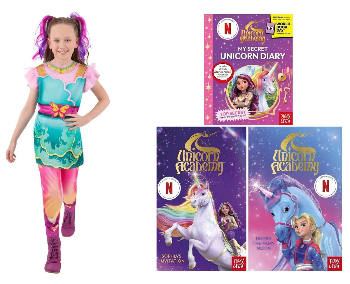 Unicorn Academy Series & My Secret Unicorn Diary: A World Book Day 2026 By Nosy Crow 3 Books Collection Set With Unicorn Academy Ava Costume 1