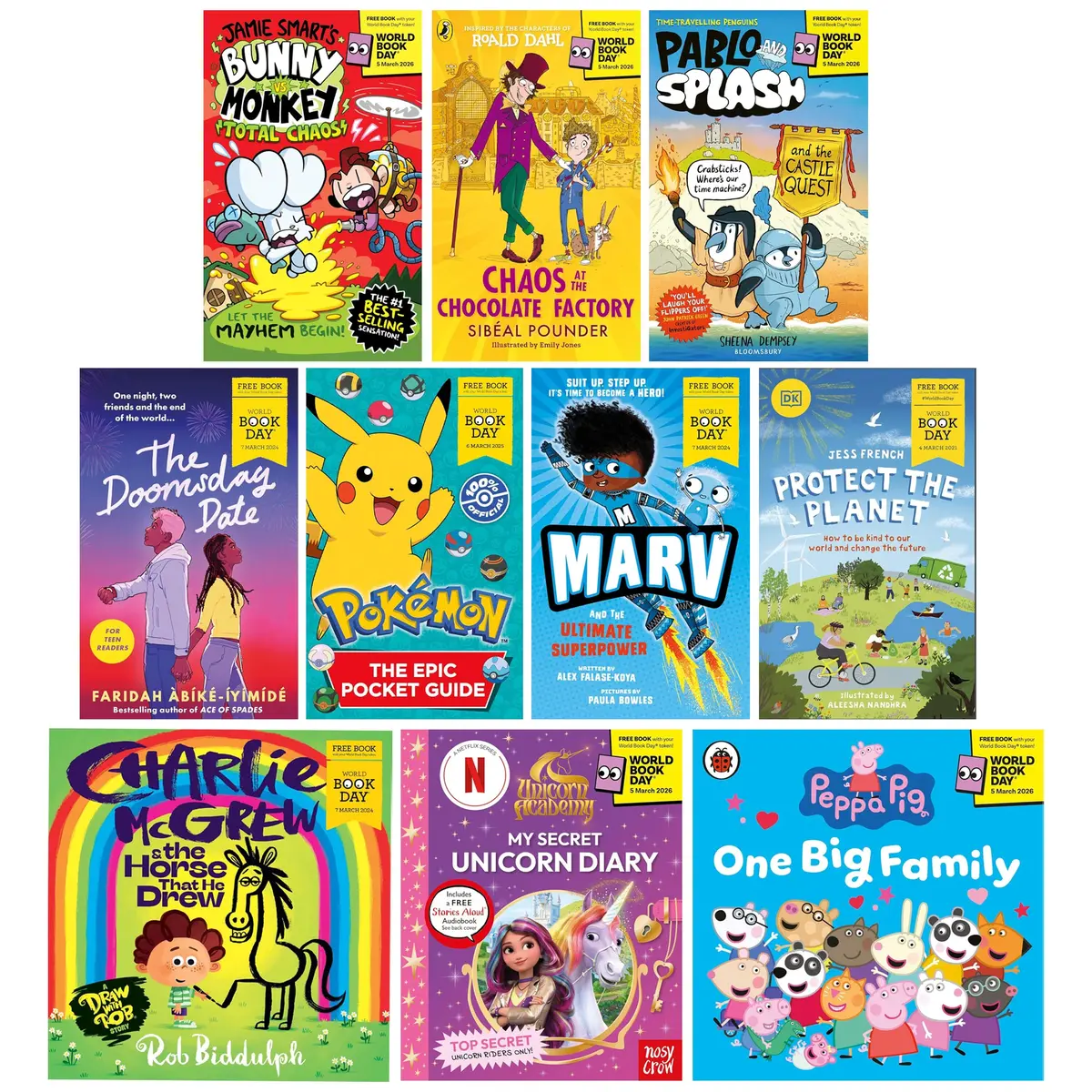 World Book Day Children Collection 10 Books Set - Ages 5+ - Paperback 1