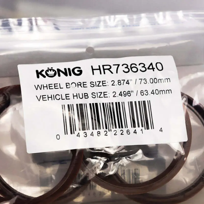 Konig Hub-Centric Ring Set (4-Pack) – 73.1Mm Outer / 63.4Mm Inner Diameter 1