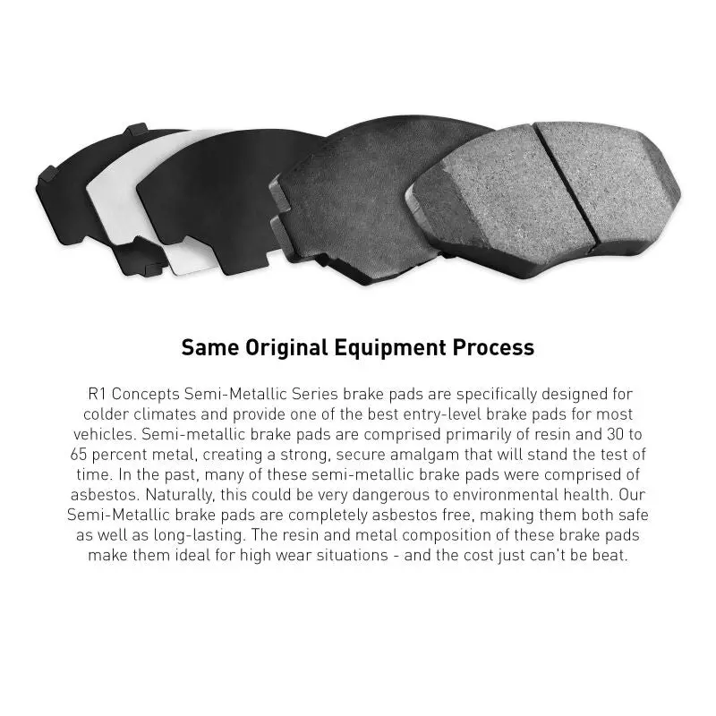 R1 Semi-Metallic Front Brake Pads – 2014–2019 Ford Transit (Mexico Market) 1