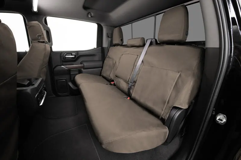 Covercraft Seatsaver Waterproof Polyester Seat Covers – Front Row Fit For 2015–2016 Chevrolet Silverado, Taupe 1