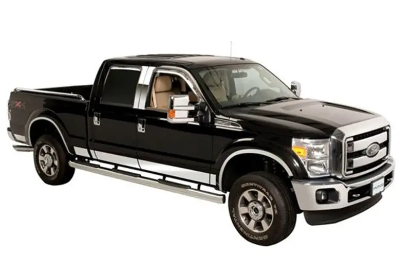 Putco Stainless Steel Rocker Panel Trim – 12-Piece Set For 2011–2016 Ford Super Duty Crew Cab (6.5Ft Box) 1