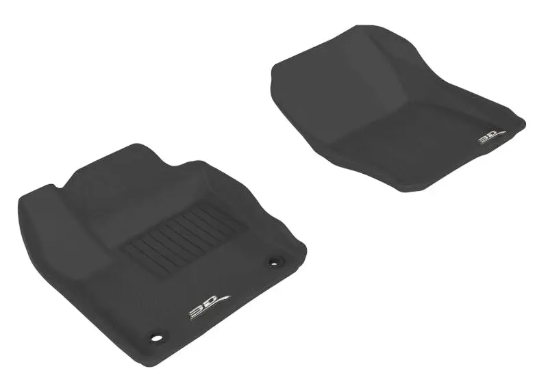 3D Maxpider Kagu Floor Mats For 2012–2018 Ford Focus – First Row, Black 1