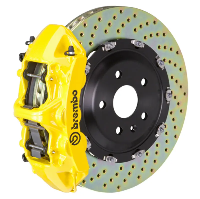 Brembo Gt Big Brake Kit For Volkswagen Golf R & Audi S3 (2022+) – Front, 6-Piston Calipers, 380X34Mm Drilled Rotors, Yellow Finish 1