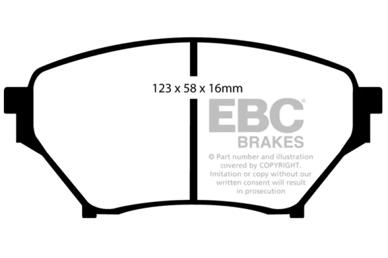 Ebc Greenstuff Front Brake Pads For 2001–2003 Mazda Miata Mx-5 (1.8L Sports Suspension) 1