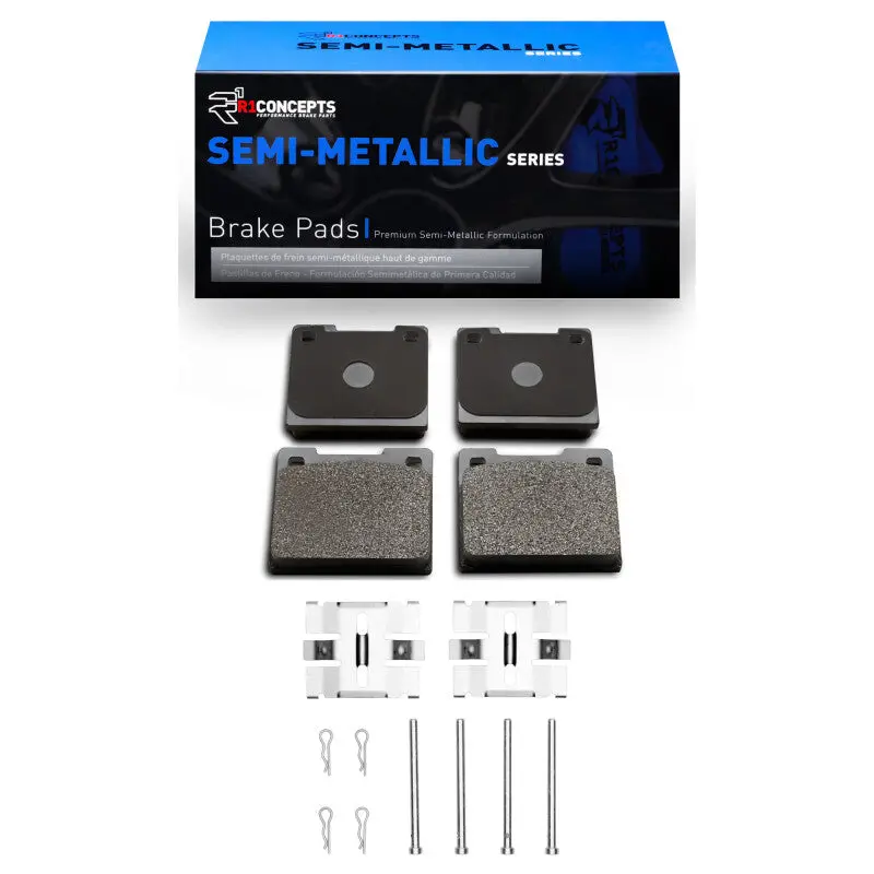 R1 Semi-Metallic Rear Brake Pad & Hardware Kit For 1967–1987 Volvo 244 1
