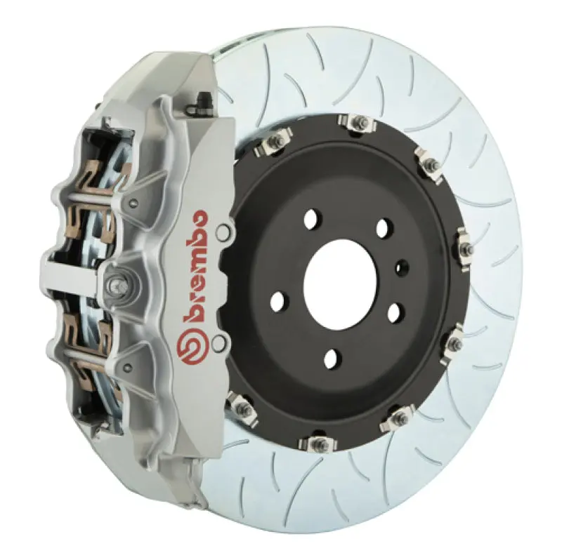 Brembo 03-09 Range Rover Front Gt Bbk 8 Piston Cast 380X34 2Pc Rotor Slotted Type-3-Silver 1