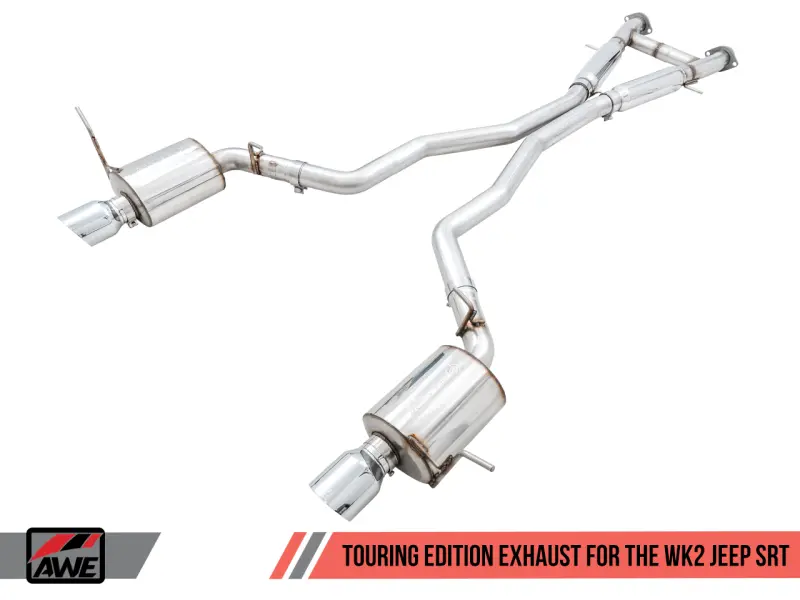 Awe Tuning Touring Edition Exhaust For 2020 Jeep Grand Cherokee Srt – Chrome-Silver Tips 1
