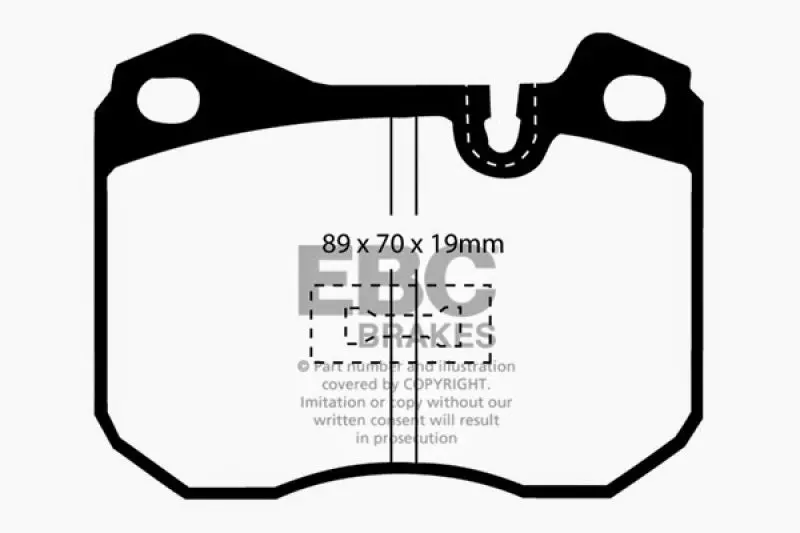 Ebc Redstuff Front Brake Pads – For 1979–1988 Porsche 924 2.0L Turbo 1