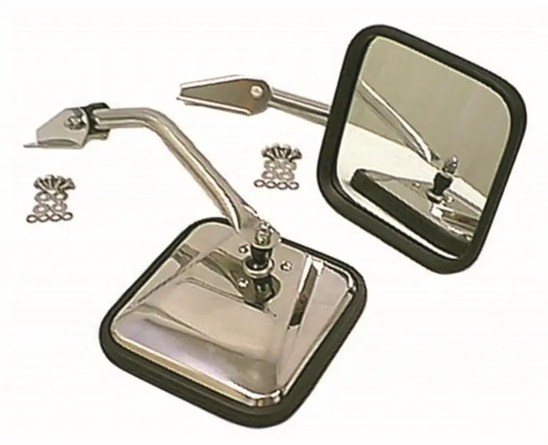 Rugged Ridge Chrome Cj-Style Side Mirror Kit For 1955–1986 Jeep Cj Models 1
