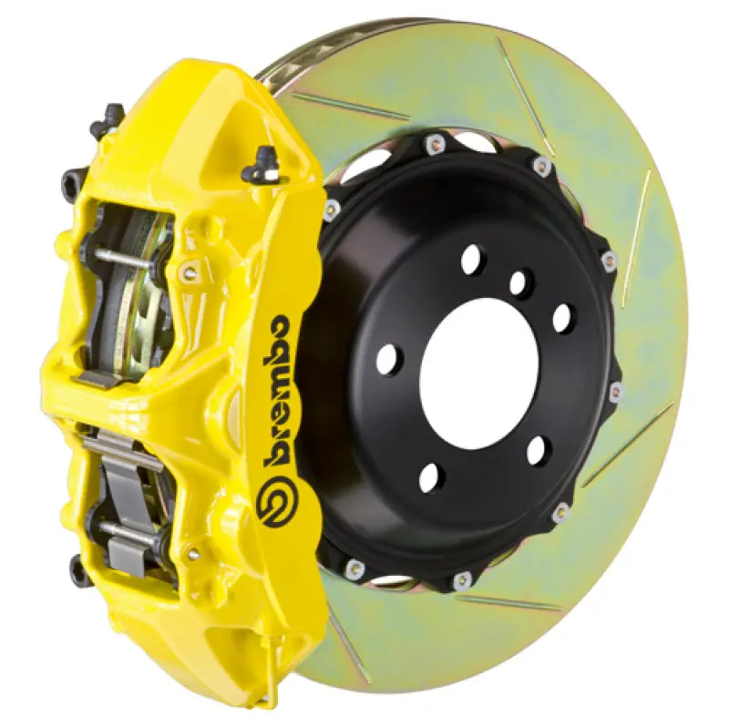 Brembo 99-05 S2000 Front Gt Bbk 6 Piston Cast 355X32 2Pc Rotor Slotted Type-1- Yellow 1