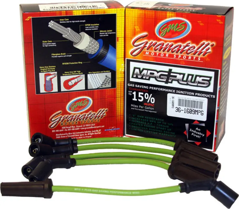Granatelli 95-99 Ford Contour 4Cyl 2.0L Mpg Plus Ignition Wires 1