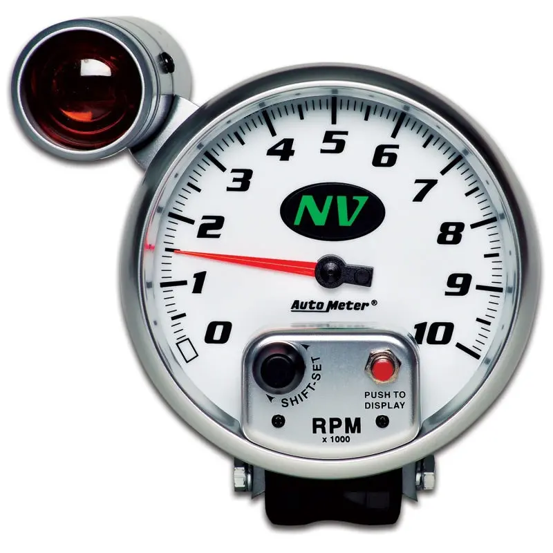 Autometer 5-Inch Tachometer With Pedestal Mount – 10,000 Rpm Range, External Shift-Lite, Nv Series 1