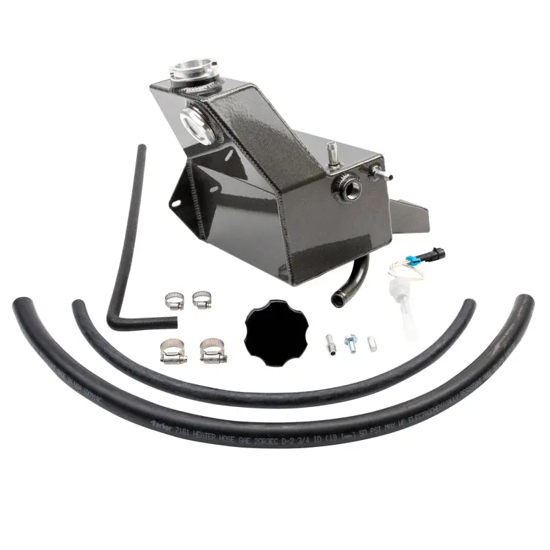 Wehrli Coolant Tank Relocation Kit — Cat Yellow Finish For 2013–2018 Dodge 6.7L Cummins 1