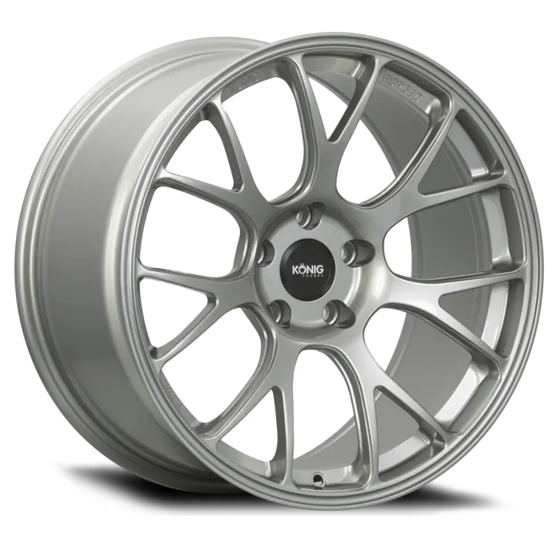 Konig Forged F1M Wheel – 18X11", 5X120 Bolt Circle, Et44 Offset, Ash Silver Knurled Bead 1