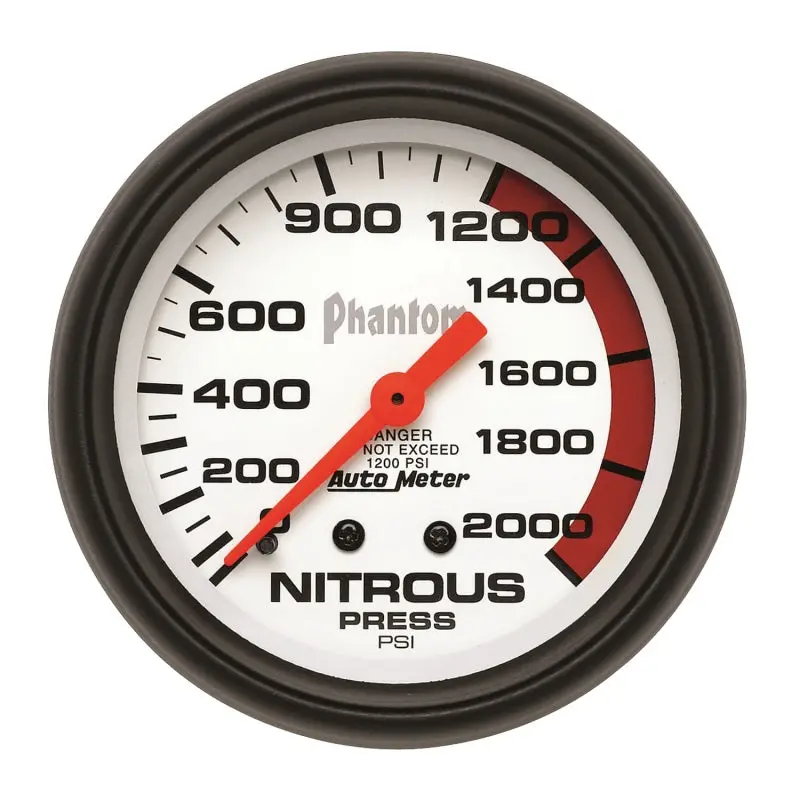 Autometer Phantom 66.7Mm 0-2000 Psi Mechanical Nitrous Pressure Gauge 1