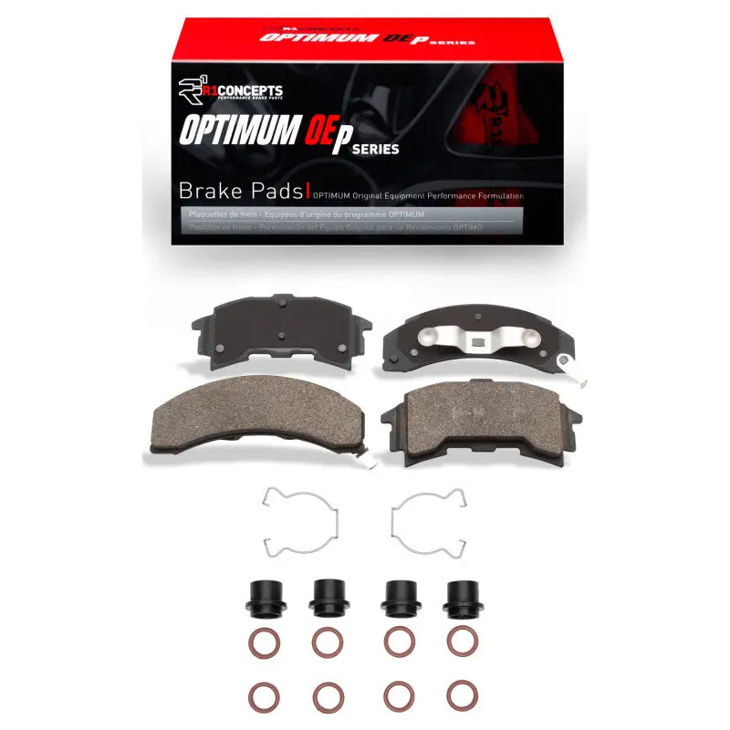 R1 Optimum Oe Rear Brake Pad & Hardware Kit For 1984–1988 Pontiac 6000 1